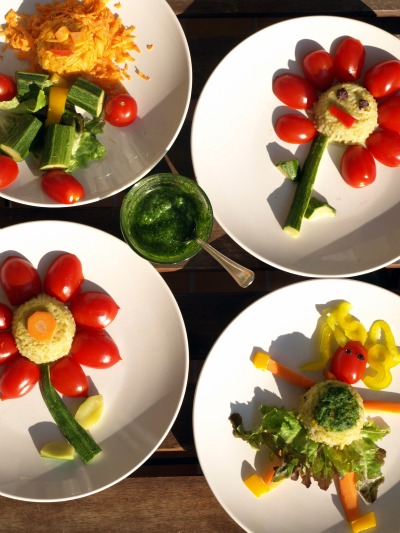 sformati di riso con verdure crudepn