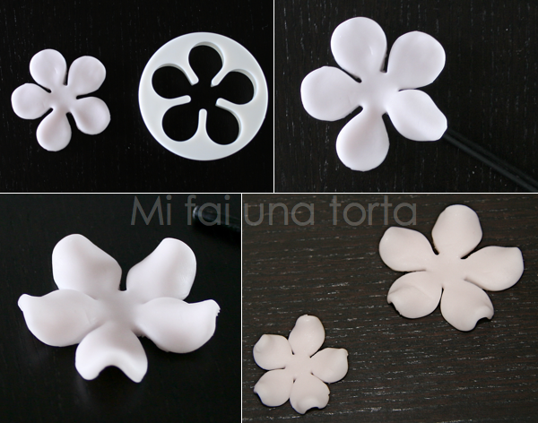 Fiore Di Pasta Di Zucchero Stesso Stampo Altro Fiore
